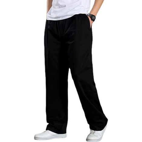 Pantalon cargo homme, coupe décontractée, travail, style urbain, jambe droite, ample, léger, sport, grande taille (1/5)