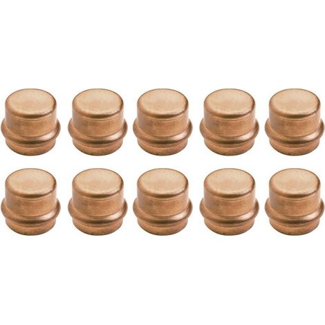 Lot de 10 raccords cuivre à sertir Bouchon Femelle Ø12 (1/2)