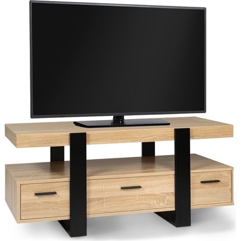 Porta TV PHOENIX legno nero con cassetti (1/5)