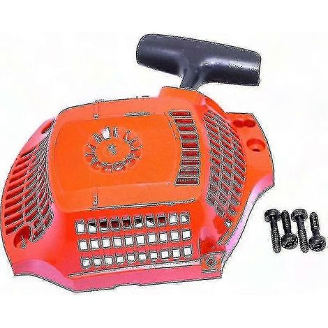 Démarreur à rappel Husqvarna 435 435e 440 440e, lanceur de remplacement pour tronçonneuse, kit de démarrage avec poulie et ressort, pièce d'origine compatible, 2 temps, robuste et fiable. (1/4)