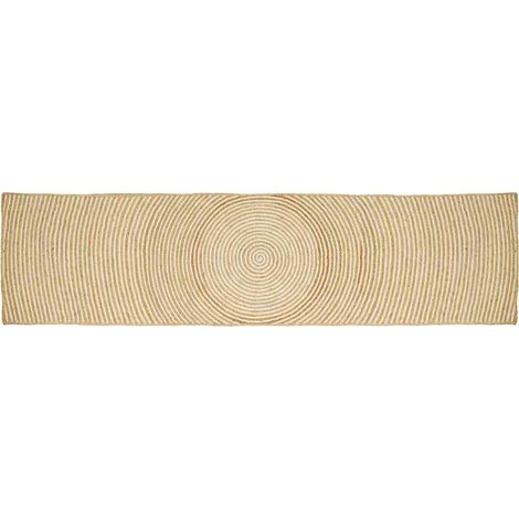Tapis de surface Blanc 80 x 400 cm Jute vidaXL