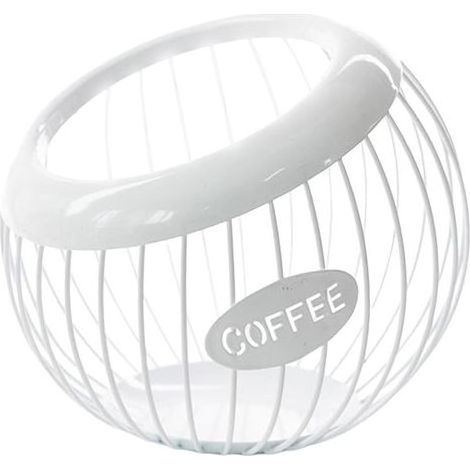 Support-capsules à café, panier de rangement pour 20 capsules, organisateur de comptoir compact pour cuisine ou bureau, 20 × 18 cm, 368 g (1/4)