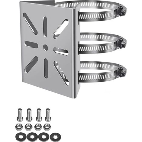 Support Camera Exterieur,Universel Montage sur Poteau Vertical,Supports Vertical Camera de Sécurité 3 Boucles Acier Inoxydable Support D'angle Montages pour Montage de Caméras Sur Poteaux (1/5)