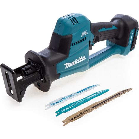 Makita DJR189Z 18v LXT Brushless Reciprocating Saw Compact One Hand + 3 Blades (1/5)