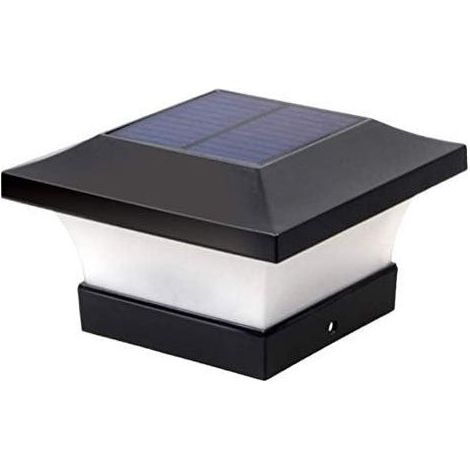 Lampe solaire LED étanche pour poteaux en bois  Panneau 5,5V  Luminosité 80-100 LM  Indice IP65  Installation sans câblage (1/5)