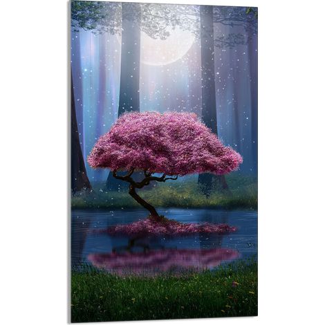 Schneidebrett aus Glas, 30x52 cm, Baum (1/5)