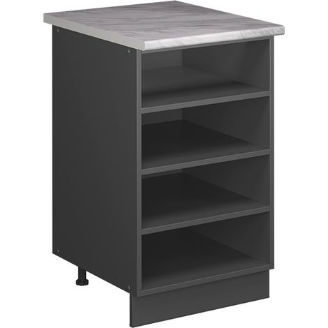 Küchenregal Fame-Line, Anthrazit, 50 cm, AP Marmor, Vicco (1/5)