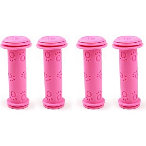 2 paires de poignées de guidon pour vélo/trottinette, poignées antidérapantes en caoutchouc éponge pour BMX/VTT/trottinettes pour enfants (rose) (1/5)