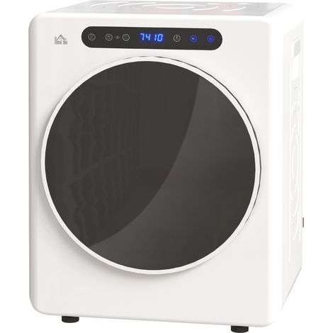 Sèche-linge, 6 programmes, 40-60°C, capacité de 4 kg, compact, commande tactile, blanc
