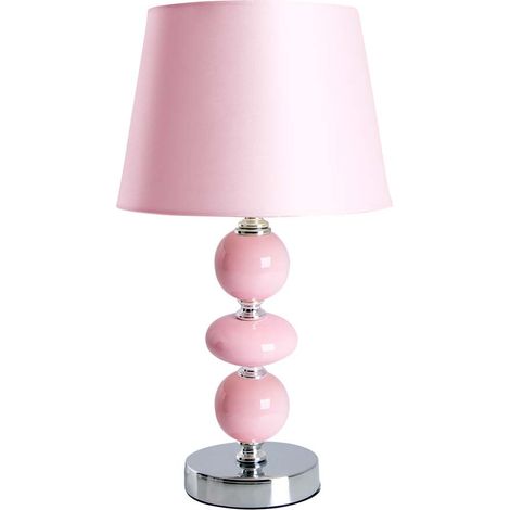 Tischleuchte Beistelllampe Nachttischlampe Schlafzimmerleuchte Rosé H 36 cm
