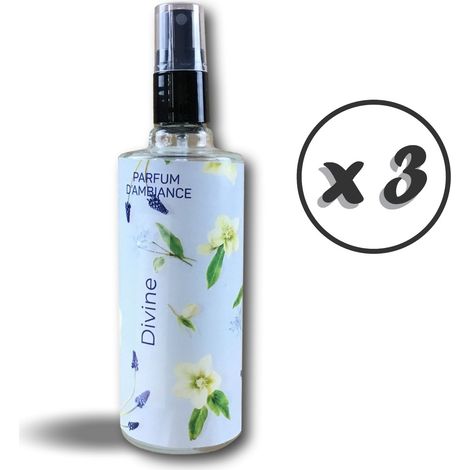 Aérosol parfumeur 125 ml Parfum Divine Forte rémanence - Quantité x 3 - 125 ml - Parfum Divine