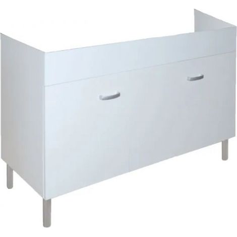 Mobile sottolavello cucina in legno nobilitato bianco per lavelli in porcellana dimensioni: cm (lxhxp)= 80x66x45