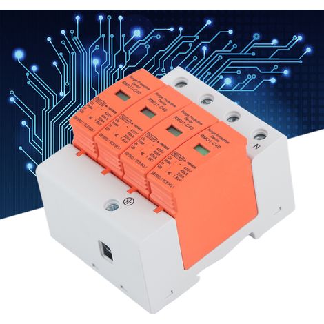 RMU1-C40 420V SPD, Überspannungsschutz für den Hausgebrauch mit 4 Steckdosen, Überspannungsschutz durch Potenzialausgleich, Imax: 40 kA (1/5)