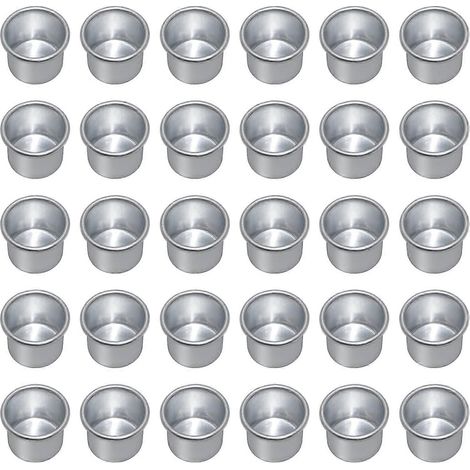 Lot de 30 mini bougeoirs (30 pièces argentées), bougeoirs en métal, petits bougeoirs en métal, porte-bougies, petits chandeliers, décorations de table de Noël. (1/5)