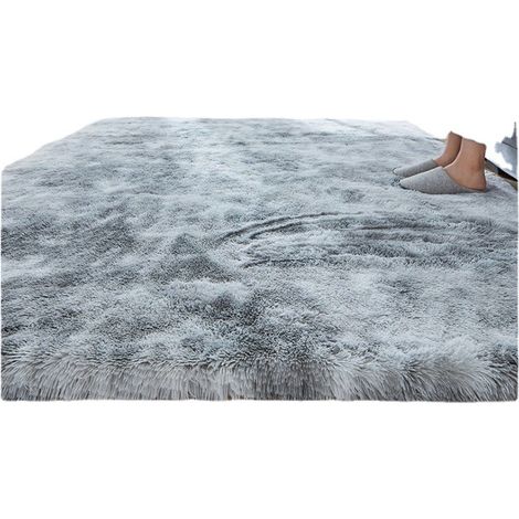 Tapis d'intérieur moderne et doux à poils longs 120 x 200 cm (4 x 6,6 pi) pour chambre, salon, dortoir, chambre d'enfant, décoration intérieure, antidérapant, moelleux et duveteux - 120 x 160 cm (4 x  (1/5)