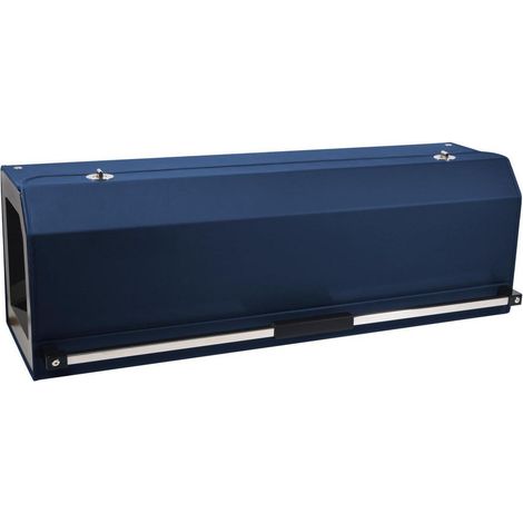 Organisateur de coffre XXL bleu en cuir avec couvercle et poignées robustes, compatible Tesla Model Y (1/5)