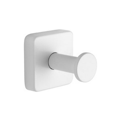 Appendiabiti bagno singolo in acciaio inox finitura bianca opaca  CLODE-B kamalu