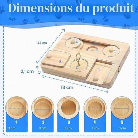 Wooden Hamster Food Finder Toy for Wooden Hamster, Gerbils and Dwarf Hamsters (1/4)