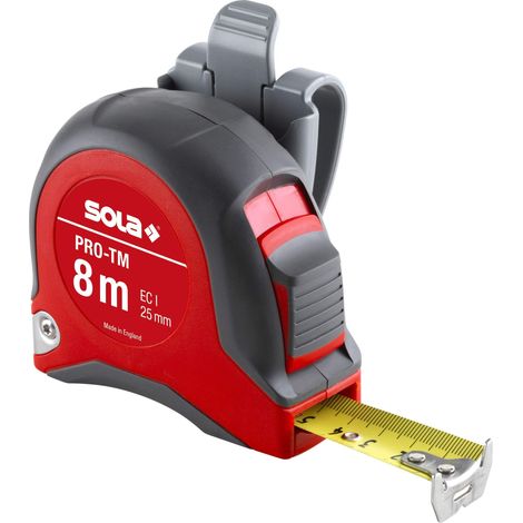 Sola - Flessometro PRO-TM 8 m, Matcote, classe di precisione I CE (1/4)