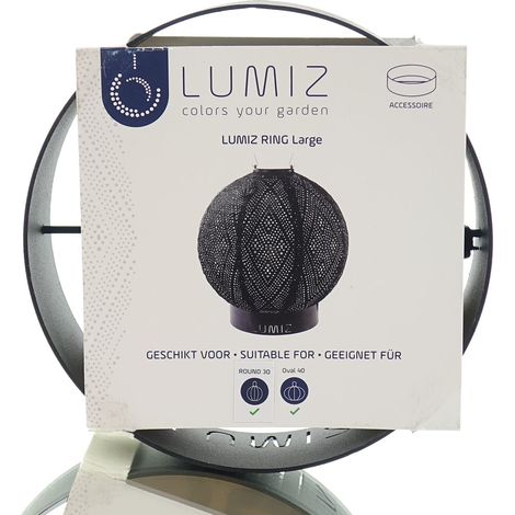 LUMIZ Zubehör Lampion Ring L Large Black schwarz Ø 18 cm - Metall (1/3)