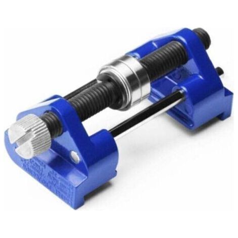 Guide d'affûtage - En acier inoxydable - Serrage sur le côté - Angle fixe - Avec rouleau pour ciseaux à bois, lame de rabot, burin plat  Bleu (1/5)
