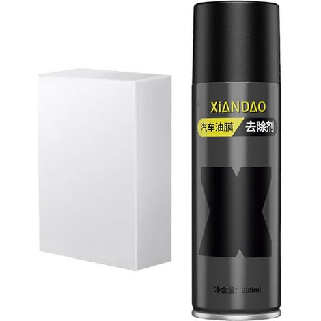 Spray dégraissant pour vitres de voiture, nettoyant puissant pour vitres de voiture, pour une visibilité et une sécurité de conduite accrues. (1/4)