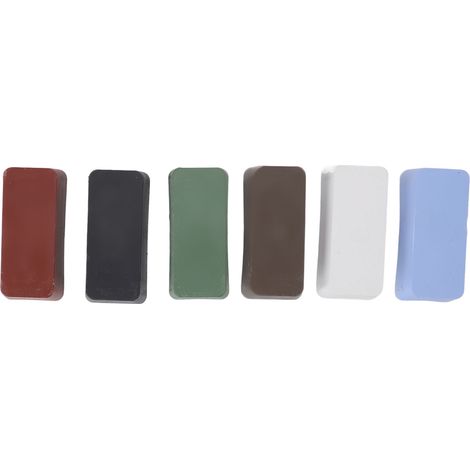 Lot de 6 barres de polissage pour métaux, pâte à polir multifonctionnelle à base de cire solide pour acier inoxydable, aluminium et cuivre.