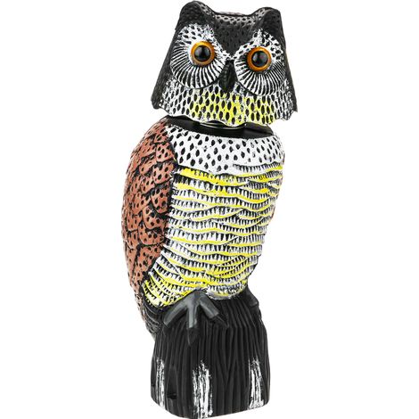 PrimeMatik - Hibou épouvantail avec yeux réfléchissants 40cm femelle (1/4)
