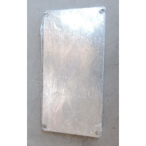 Plaque de montage acier galva 65x133x1.5mm pour installation dans coffret industriel CUBO D