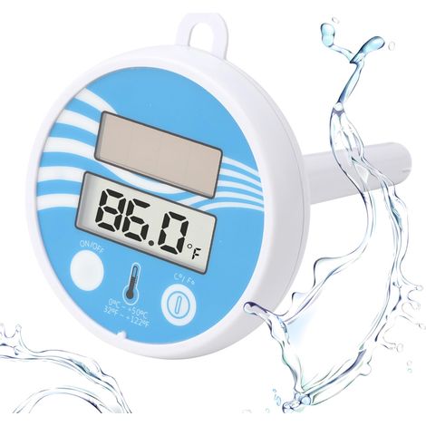 Thermomètre Piscine Flottant, Alimenté par énergie Solaire Thermometre Piscine Connecté, Numérique Thermomètre de Piscine Thermomètre de Piscine pour Piscines, Aquariums, Etangs, Spas (1/5)