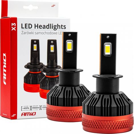 Bombillas LED para coche X3 Series H3 6500K Canbus amio-02978 (1/5)
