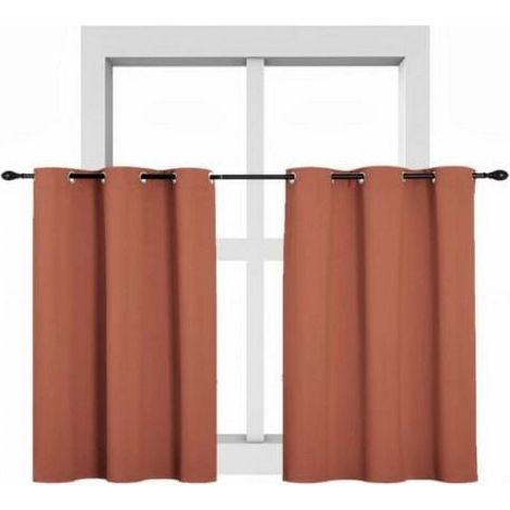 1 Panneau Rideau Occultant, Isolation Thermique, Œillets Métalliques, Polyester, Pour Salle de Bain (1/5)