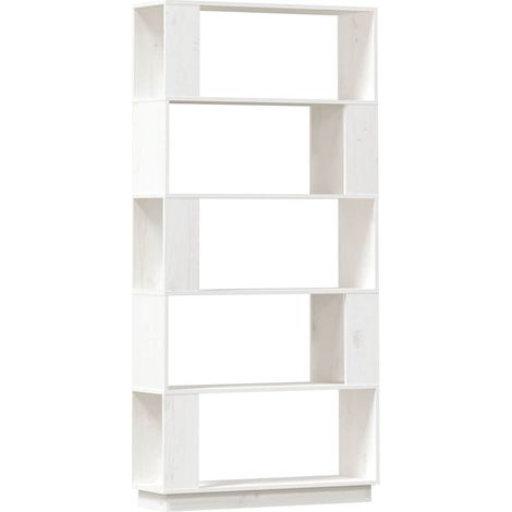Maison Exclusive - Bücherregal/Raumteiler Weiß 80x25x163,5 cm Mas (1/5)