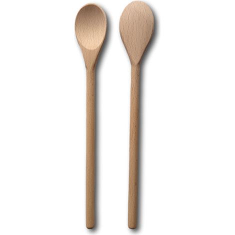 Set mit 2 langstieligen Küchenlöffeln aus Holz - Set mit 2 langstieligen Küchenlöffeln aus Holz (1/5)