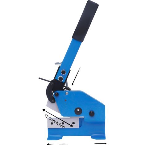 Cisaille Métallique Manuelle, Construction en Acier Durable, Découpe Précise, Bleu (1/2)