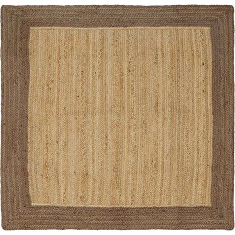 Bereichsteppiche Grau 160 x 160 cm Jute vidaXL