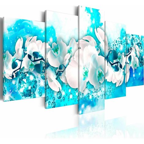 Tableau orchidée céruléen - 200 x 100 cm (1/4)