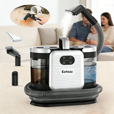 Nettoyeur Vapeur Pour Canapé 1650W, Shampouineuse, 15kPa - 5M, Nettoyage avec Vapeur 100℃/Eau 60℃, Réservoir 0,8L/1,5L, Tuyau 1,78M