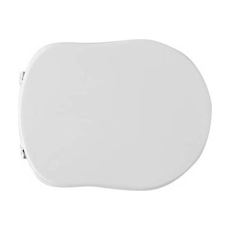 Asiento de inodoro de madera blanca para jarrón Dolomite Antalia ancho 35,5 cm bisagras fijas