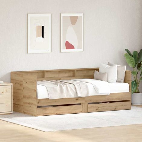 Tagesbett mit Kopfteil Artisan-Eiche 100 x 200 cm Holzwerkstoff
