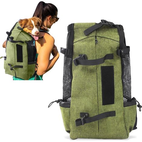 Sac à dos de randonnée pour chien, pour animaux de compagnie jusqu'à 5 kg (vert gazon) (1/5)