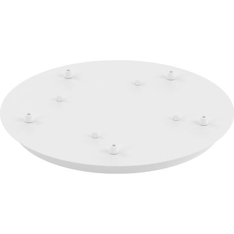Rosone Tondo Metallo Bianco 5 Fori D40Cm
