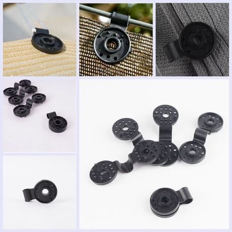 VOILE D'OMBRAGE,10pcs--Lot de 5 à 50 Clips de Film pour serre, pinces pour pare soleil, Agriculture, œillets à expansion instantanée (1/4)