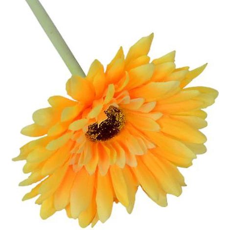 1 branche de chrysanthème artificiel, magnifique et réaliste, pour la décoration de votre jardin.jaune (1/5)