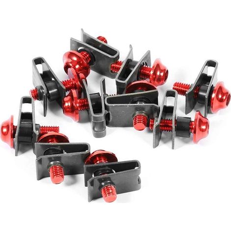 visserie carénage moto, fixation de carénage moto, Kit de boulons de carénage de moto 5x16MM vis Spire fixation de vitesse écrou à Clip, Jeu de vis de carénage de scooter M5 (1/3)