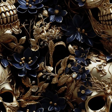 Tela decorativa para exteriores Oxford - Motivo de calavera I DX4752 (1/5)