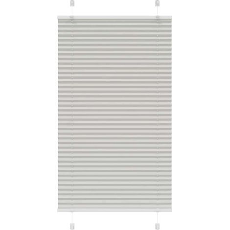 Plissee Hellgrau 80x100 cm Stoffbreite 79,4 cm Polyester