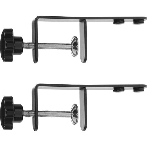 Support de bureau GARVALON en fer noir 2 pinces de fixation