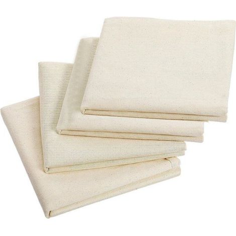 Lot de 4 Torchons, Coton Naturel, Antiadhésif, Réutilisables, 36x48cm, pour Boulangerie Domestique et Professionnelle (1/5)