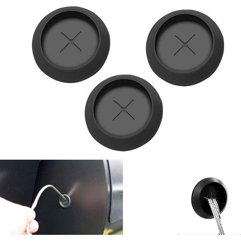 3 pcs œillets de sonde à viande en caoutchouc pour grills à granulés de bois BBQ Grills Oeillet Silicone Joint Caoutchouc Viande Sonde Œillet Noir Temp Sonde Oeillet de Cuisine (A) (1/5)